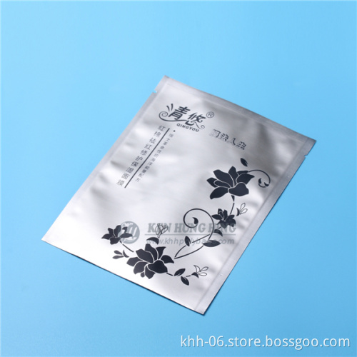 plastic packaging bag with tear notch for facial mask